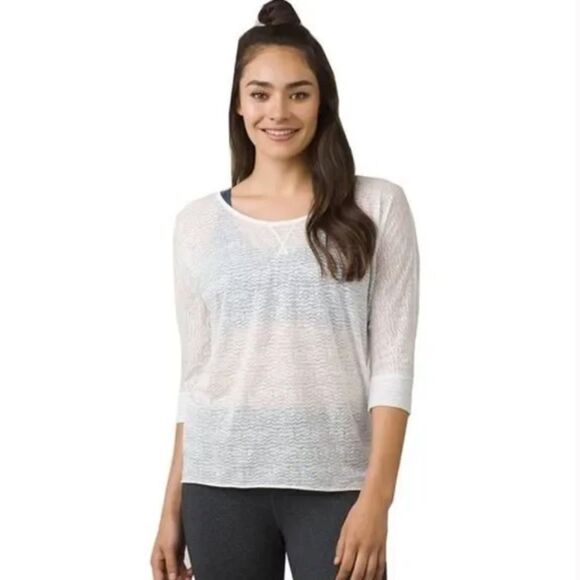 prAna Tranquil Top in White (M) - Picture 1 of 11